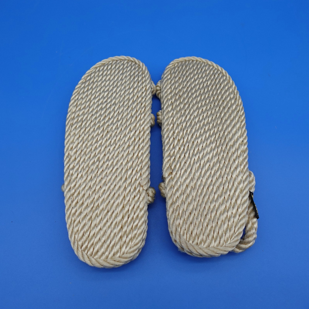 Rope Sandals Women's Barbados Size 6 Beige Poly Beach Shoes NWT - Picture 4 of 6